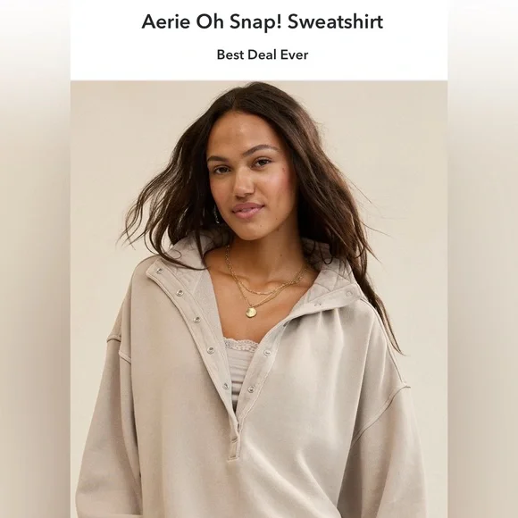 AERIE—Oh Snap! Sweatshirt - Picture 2 of 3